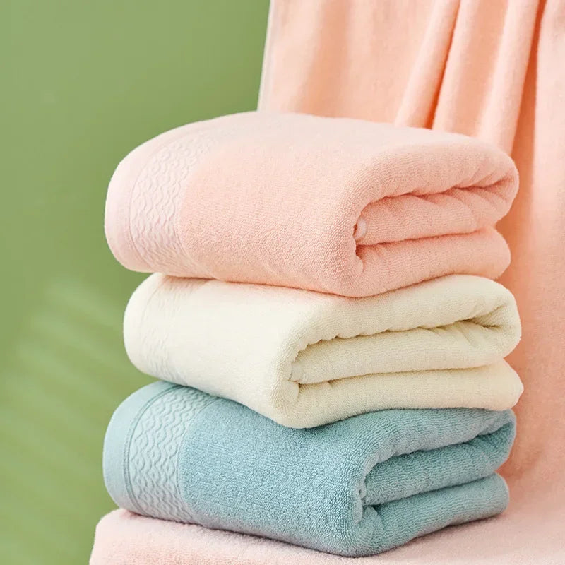 Bath Towel Pure Cotton Household Bath Towel Absorbent Cotton Bath Towel Hotel Gift Large Towel Towels Bathroom Beach Towel