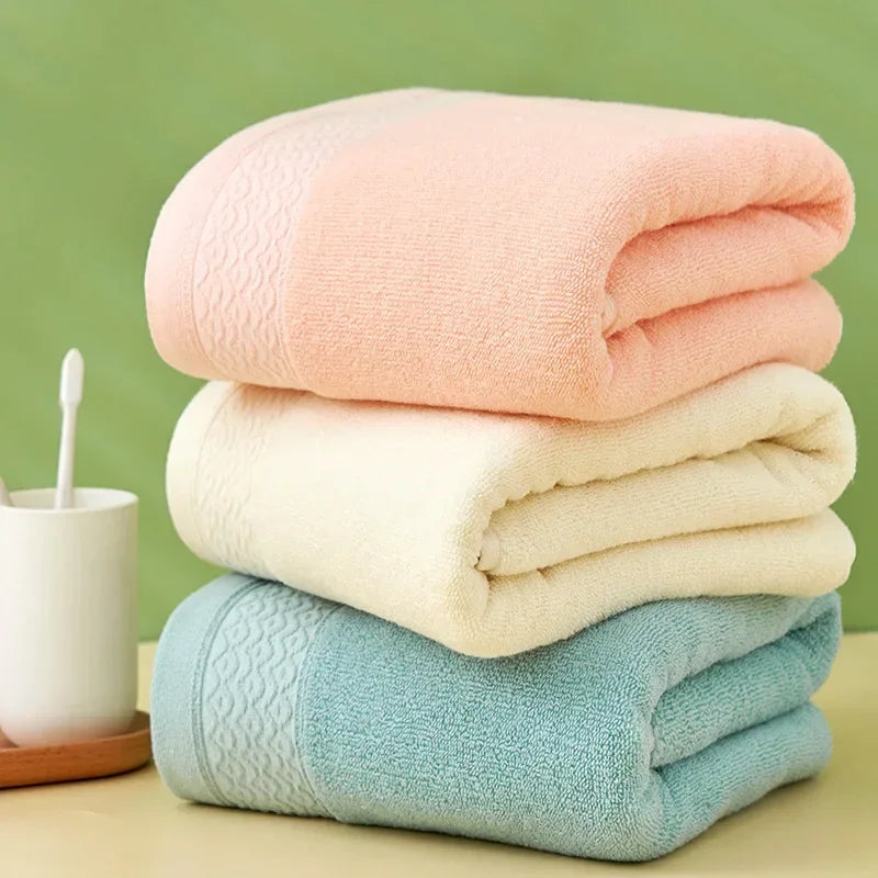 Bath Towel Pure Cotton Household Bath Towel Absorbent Cotton Bath Towel Hotel Gift Large Towel Towels Bathroom Beach Towel