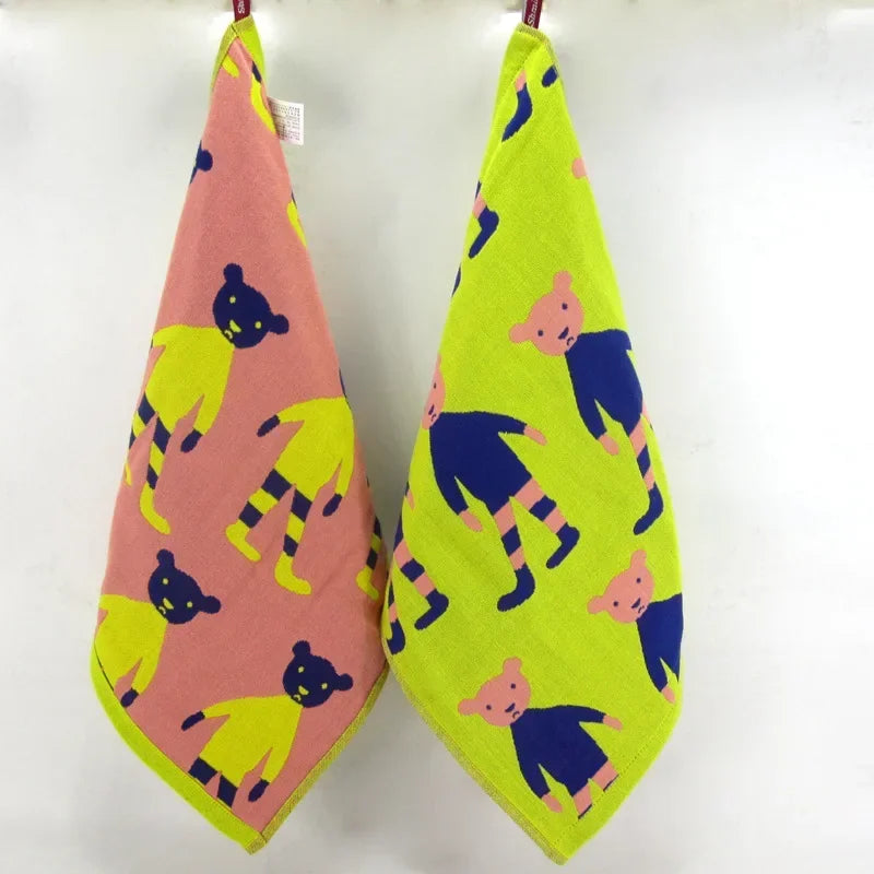 100% Cotton Three-layer Gauze Bath Towel Children Boy Girl Square Face Hand Towel 1Pcs Multi-pattern Bathroom Towel Supplies