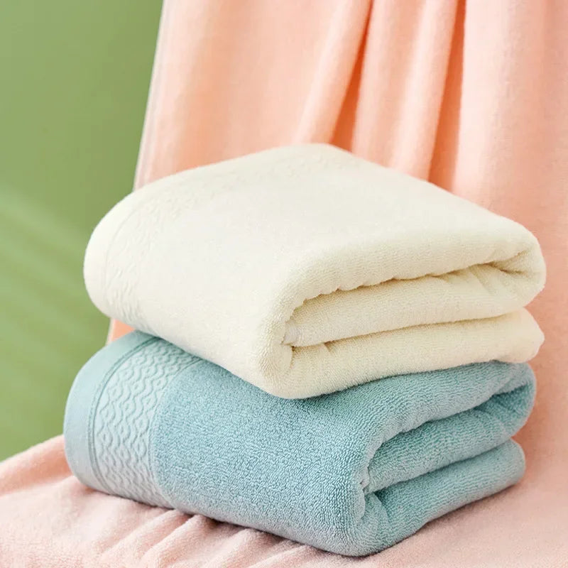 Bath Towel Pure Cotton Household Bath Towel Absorbent Cotton Bath Towel Hotel Gift Large Towel Towels Bathroom  Beach Towel