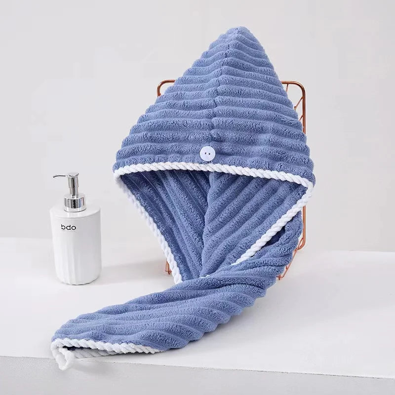 1PC Women Long Hair Drying Towel Fast Drying Hair Cap cute Quick Dry Hair Cap Strongly Absorbent Towel Bath Hats