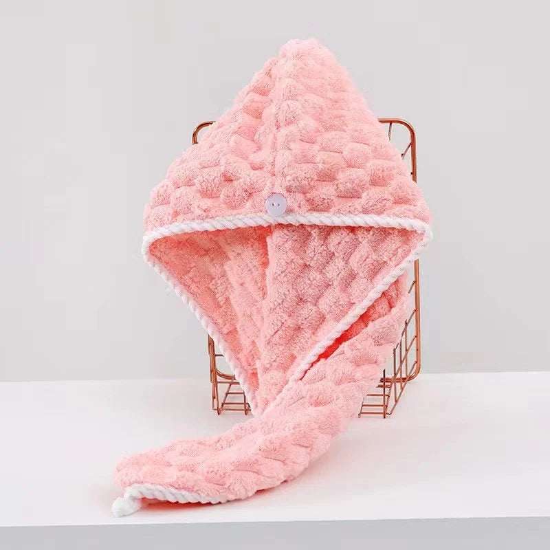 1PC Women Long Hair Drying Towel Fast Drying Hair Cap cute Quick Dry Hair Cap Strongly Absorbent Towel Bath Hats