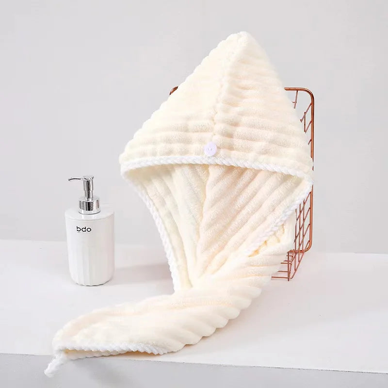 1PC Women Long Hair Drying Towel Fast Drying Hair Cap cute Quick Dry Hair Cap Strongly Absorbent Towel Bath Hats