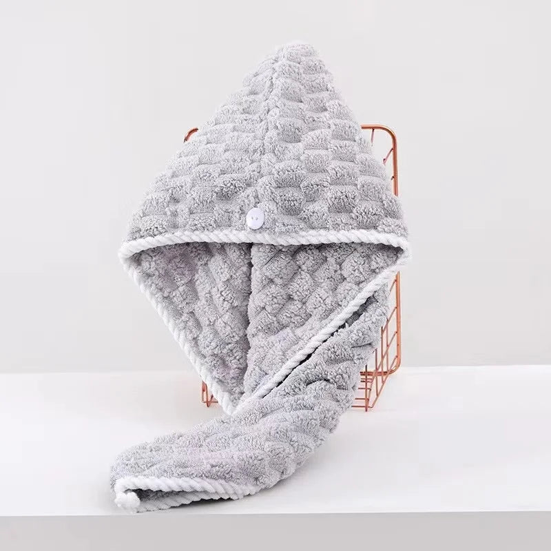 1PC Women Long Hair Drying Towel Fast Drying Hair Cap cute Quick Dry Hair Cap Strongly Absorbent Towel Bath Hats