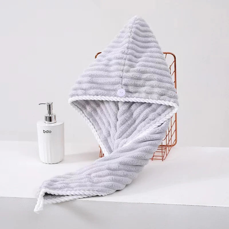1PC Women Long Hair Drying Towel Fast Drying Hair Cap cute Quick Dry Hair Cap Strongly Absorbent Towel Bath Hats
